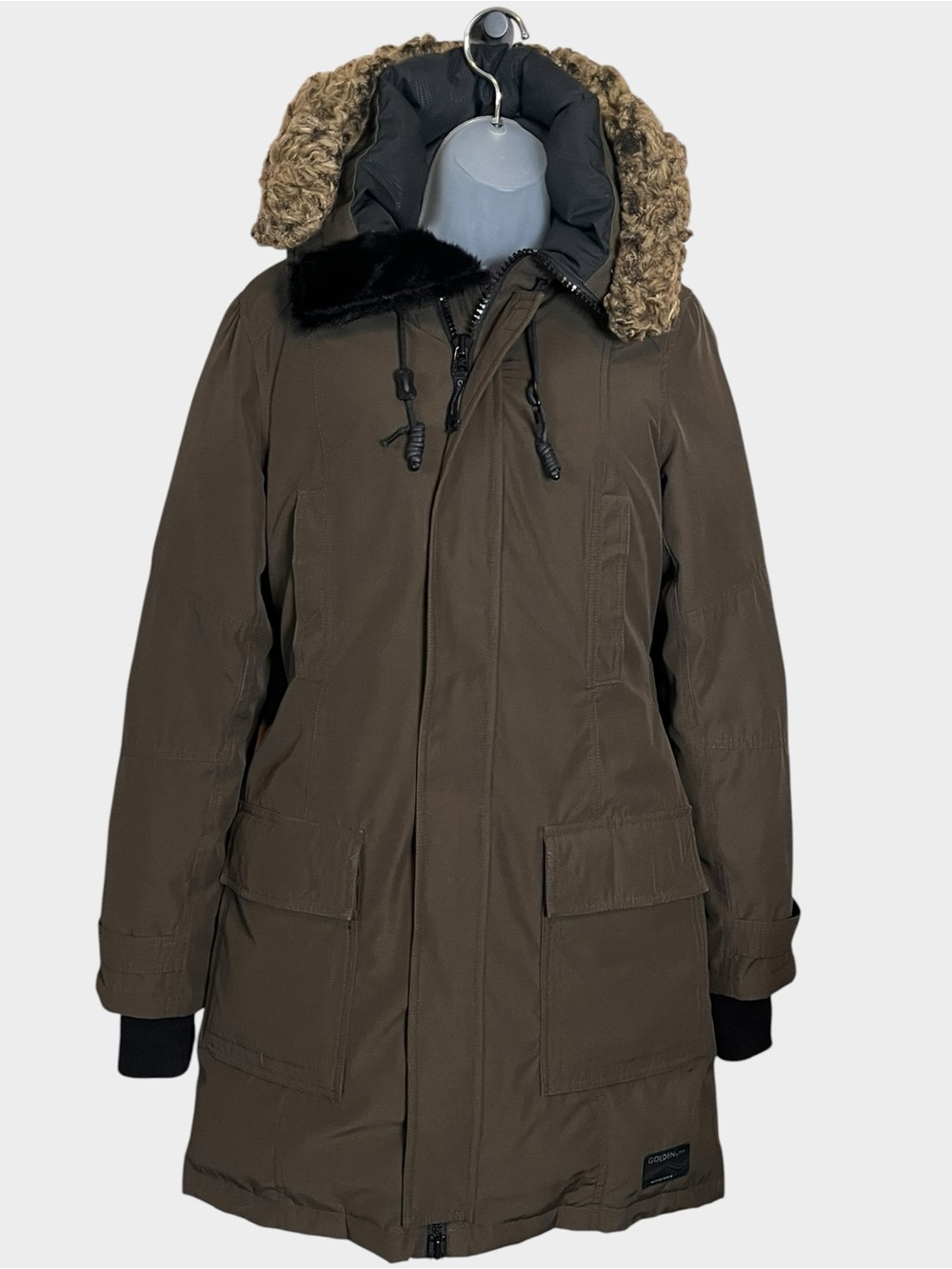 ARITZIA TNA Golden Bancroft Parka Down Coat Olive Medium - Picture 2 of 10